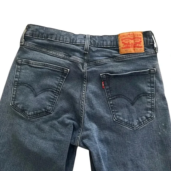 Levis 541 32X34 Athletic Taper Fit Jeans Dark Wash - Picture 2 of 6